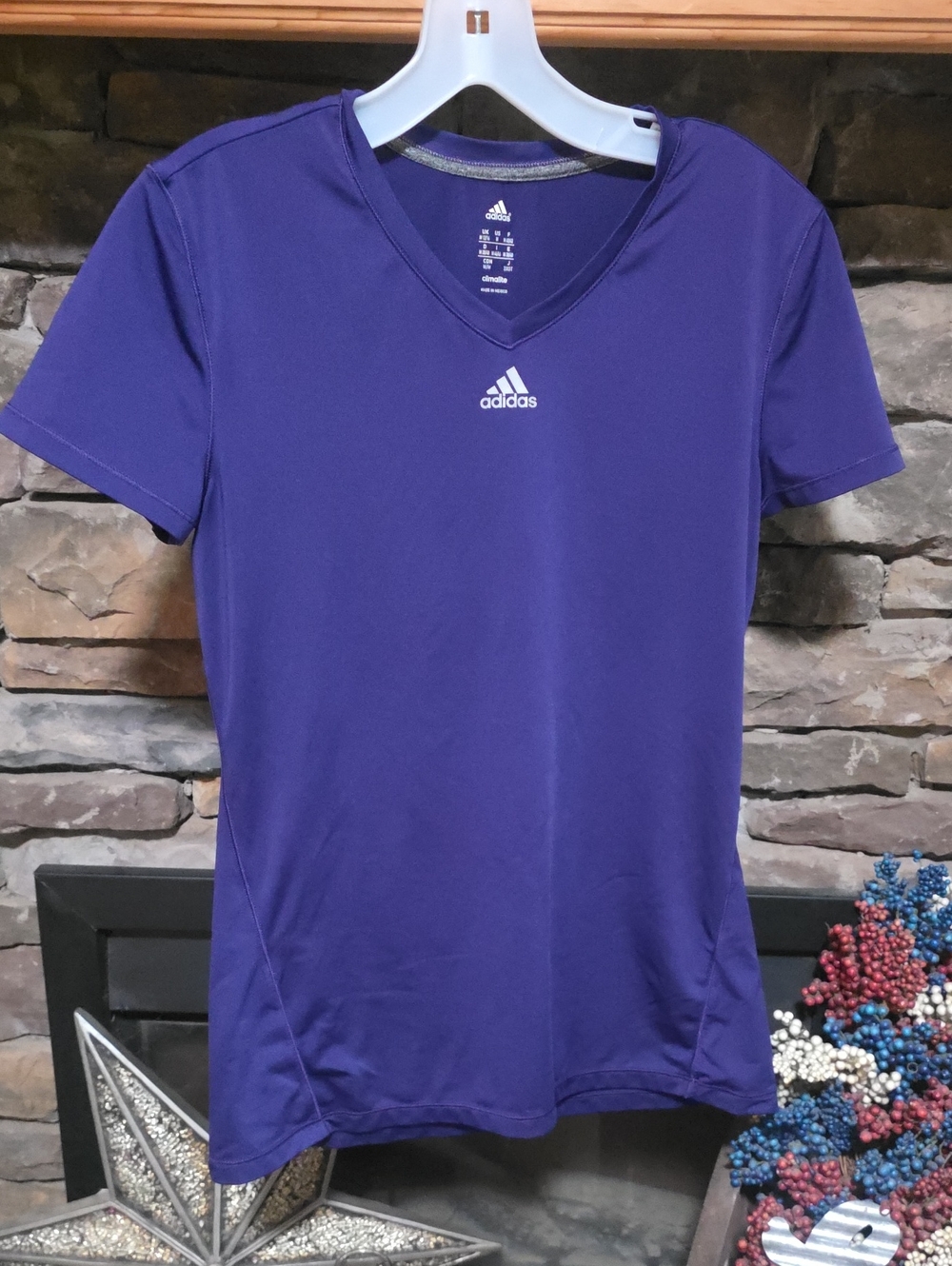 Purple Adidas Climalite Top Sz M 12/14